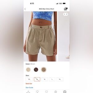 brown shorts